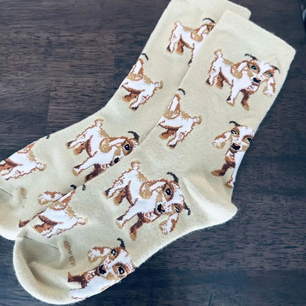 Goat Print Adult Fun Socks